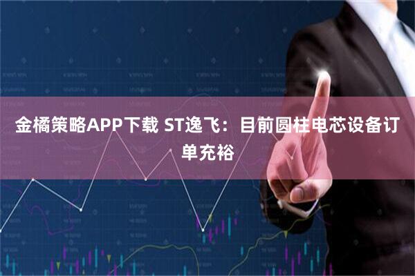 金橘策略APP下载 ST逸飞：目前圆柱电芯设备订单充裕